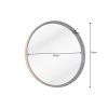 Kulaté nástěnné zrcadlo Astor 70cm dub/černé