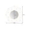 Moderní nástěnné zrcadlo Diamond 80cm mosaz