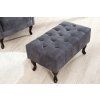 Luxusní taburet Chesterfield antický šedý