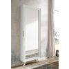 Stylový botník Cloe 215cm bílý se zrcadlem