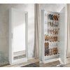 Stylový botník Cloe I 208cm bílý se zrcadlem