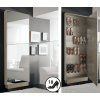 Moderní vysoký botník Cloe Mirror 208cm se zrcadlem - pravá strana