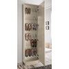 Moderní úzký botník Cloe Mirror vysoký 208cm se zrcadlem