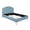 Designová čalouněná postel Pearl 140cm modrá