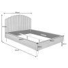 Designová čalouněná postel Pearl 140cm modrá
