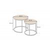 Moderní set dvou stolků Elegance 45 cm zasouvací