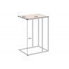 Černý dubový stolek Europe Slim 63 cm kovový rám