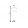Designový němý sluha Herry 128cm zlatý kov