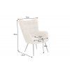 Designové retro křeslo Scandinavia Teddy greige