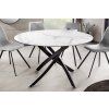 Designový kulatý jídelní stůl Alli 120cm bílý s keramickou deskou