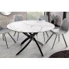 Designový kulatý jídelní stůl Alli 120cm bílý s keramickou deskou