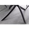 Designový kulatý jídelní stůl Alli 120cm antracit se sklokeramickou deskou