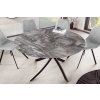 Designový kulatý jídelní stůl Alli 120cm se sklokeramickou deskou