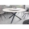 Designový kulatý jídelní stůl Alli Spin 150cm bílý sklokeramika