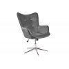 Designové otočné křeslo Lounger šedé