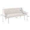 Stylová čalouněná lavice Turin 160cm taupe