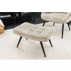 Designová retro podnožka Scandinavia Teddy greige