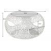 Designový konferenční stolek Spin 40cm stříbrný