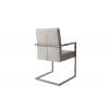 Designová židle Big Aston stone/nerez s područkami