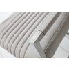 Designová židle Big Aston stone/nerez s područkami