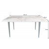 Designový jídelní stůl Milla 160cm s keramickou deskou