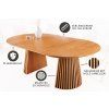 Designový rozkládací jídelní stůl Valle 120-160-200cm dub