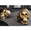 Designový stolek Skull 90 cm sklo a kov
