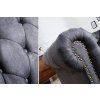 Elegantní kožená pohovka Chesterfield šedý vintage styl