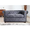 Luxusní dvoumístná sedačka Chesterfield 150 cm šedá