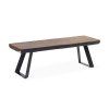Industriální lavice Suar 126cm dřevo/kov