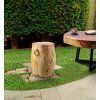 Stylový taburet Raiz 45 cm masiv teak přírodní vzhled