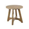 Kulatý konferenční stolek teak 50 cm masiv