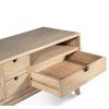 Detail přírodního dřeva TV stolku Scandi 140 cm