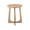 Příruční stolek Scandi 55 cm přírodní dřevěný dekor minimalistický styl