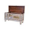 Vintage Vintage truhla Basha 146cm bílá/bronz