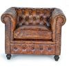 Designové křeslo Flora v Chesterfield stylu
