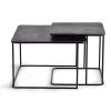 Set 2 designových stolků Nova 62 cm industriální