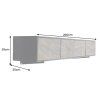 Elegantní závěsný TV stolek Salamandio 200 cm