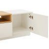 Skandinávský TV stolek Syrakus White Natural 160 cm