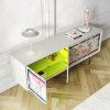 Elegantní příborník v barevném provedení Nómada interior Amarillo s otevřenými dvířky